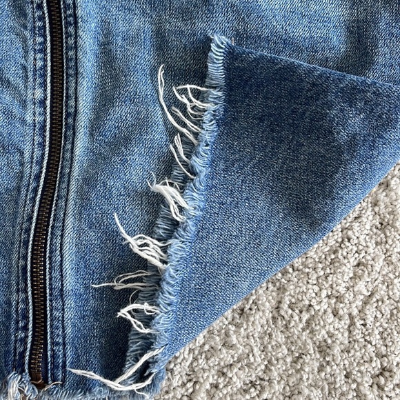 FREE PEOPLE ‘Zip It Up’ Denim Mini Skirt - Picture 8 of 12